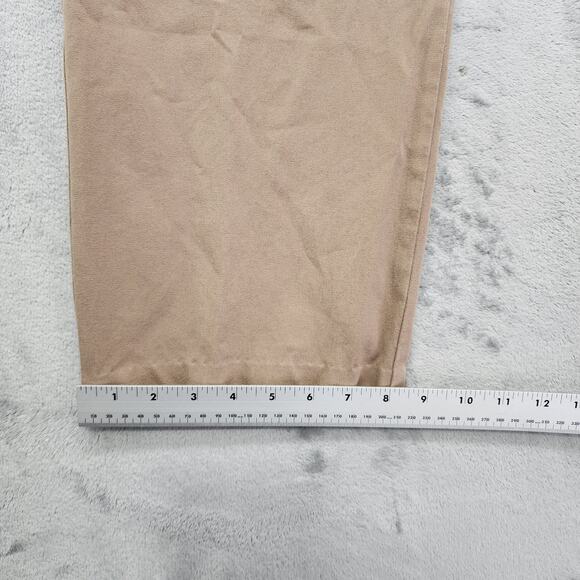 Gloria Vanderbilt Pants Womens 14 Tan Khaki High Rise Straight Leg Chino Stretch - Picture 12 of 13